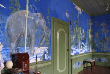 Wandschildering in de Blauwe kamer (foto’s: Pieter Jan Kuiken).